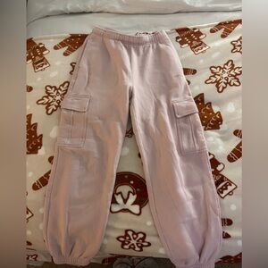 Aritzia Light Pink cargo sweatpants